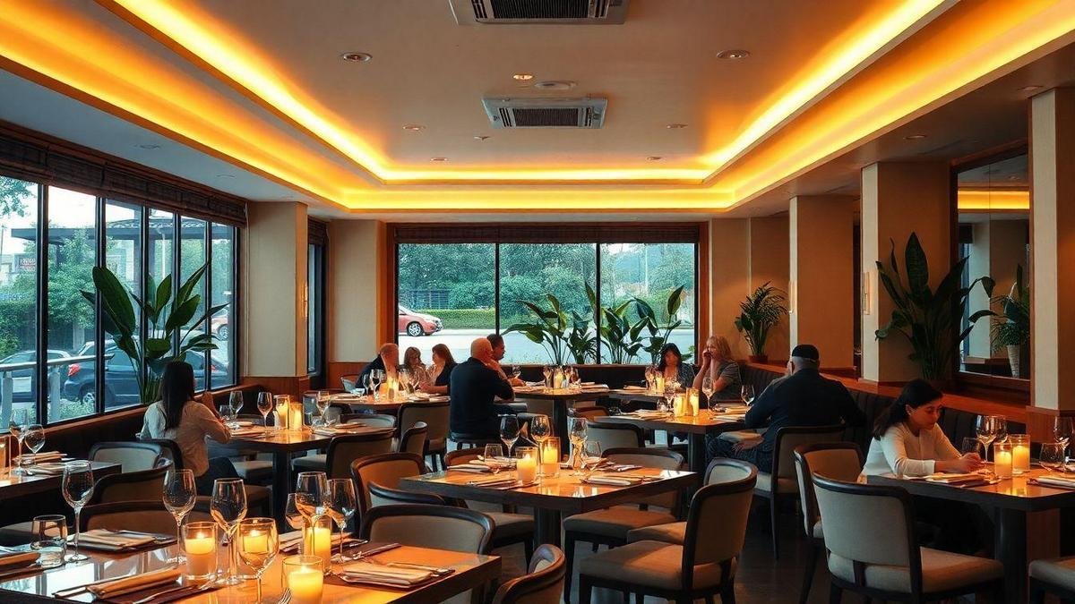 Iluminação Ambiente: Transformando o Clima do Seu Restaurante Iluminação Ambiente: Transformando o Clima do Seu Restaurante
