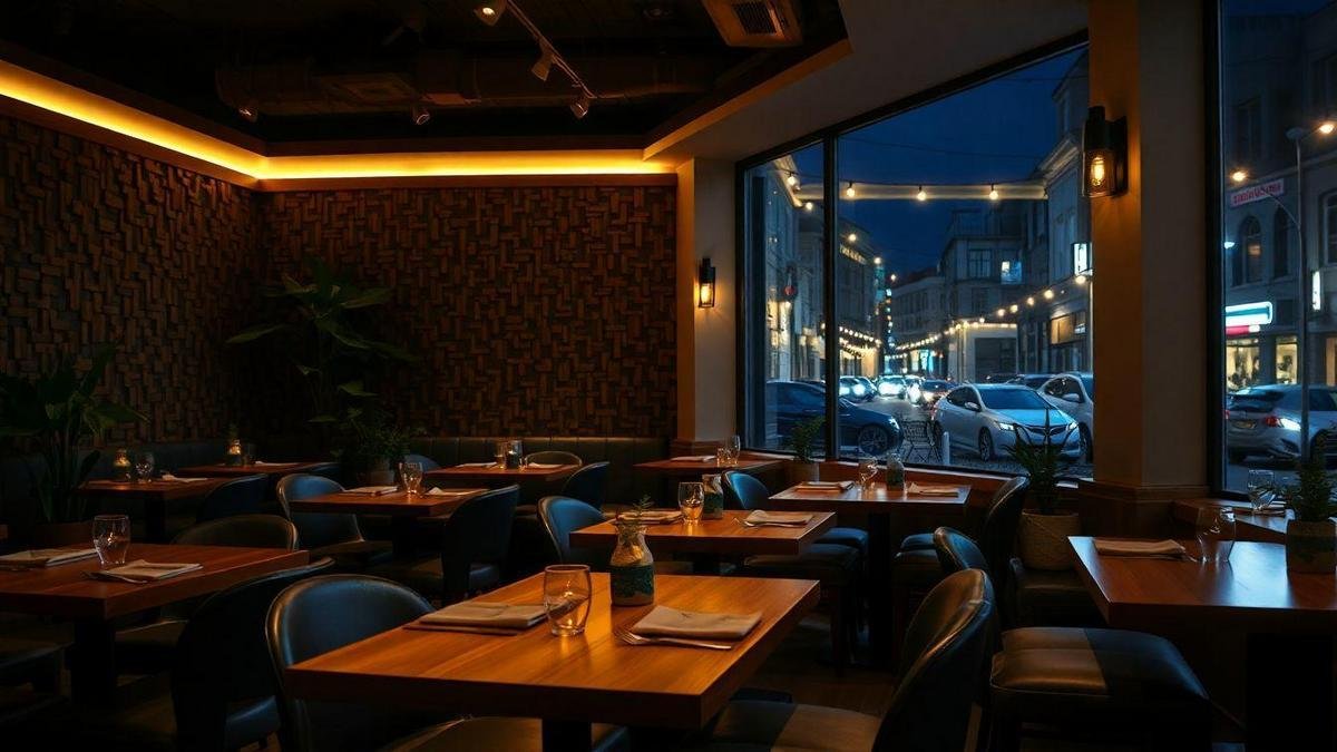 Iluminação Suave e Cores Para Restaurante Aconchegante
