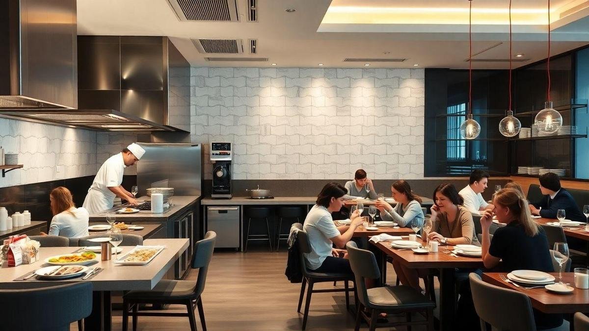 Soluções de Circulação e Tecnologia no Restaurante